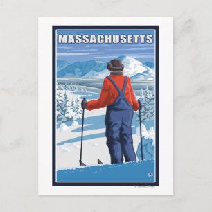Postal Vista de admiración de MassachusettsSkier