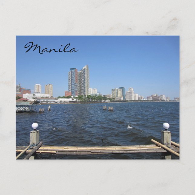 Postal vista de agua de manila (Anverso)