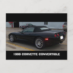 POSTAL VISTA DE ÁNGULO CONVERTIBLE CORVETTE DE 1999