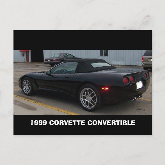 POSTAL VISTA DE ÁNGULO CONVERTIBLE CORVETTE DE 1999 (Anverso)