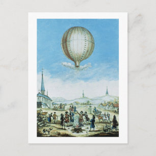 Postal Vista de Annonay in Vivarais y el primer vuelo de