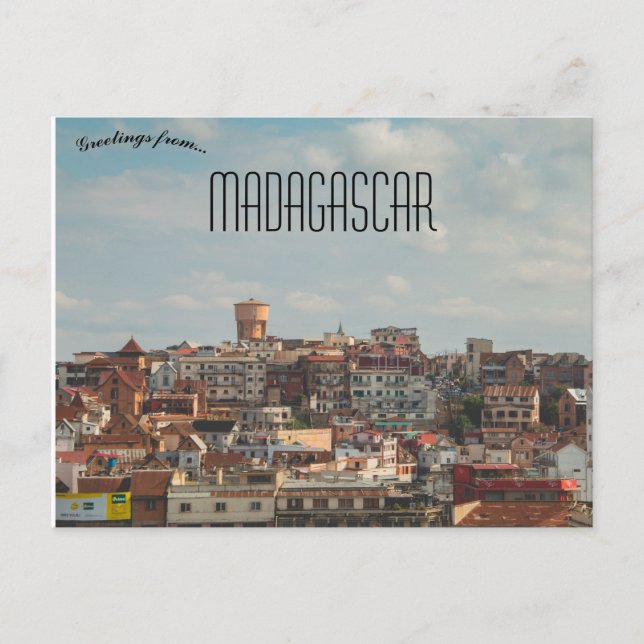 Postal Vista de Antananarivo Madagascar (Anverso)