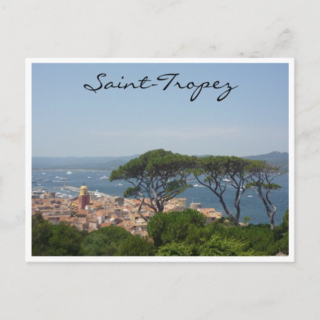 Postal vista de árbol saint tropez (Anverso)