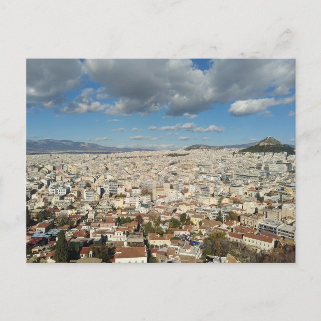Postal Vista de Atenas, Grecia (Anverso)
