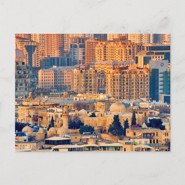 Postal Vista de Bakú (Anverso)