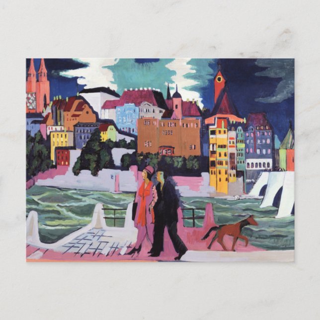 Postal Vista de Basilea y el Rin (Anverso)