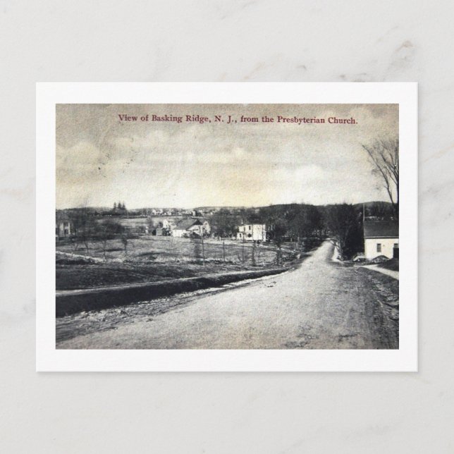 Postal Vista de Basking Ridge, New Jersey Vintage (Anverso)
