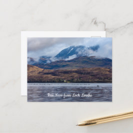 Postal Vista de Ben Nevis desde Loch Linnhe, Escocia