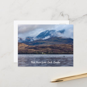 Postal Vista de Ben Nevis desde Loch Linnhe, Escocia