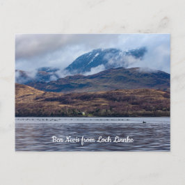Postal Vista de Ben Nevis desde Loch Linnhe, Escocia