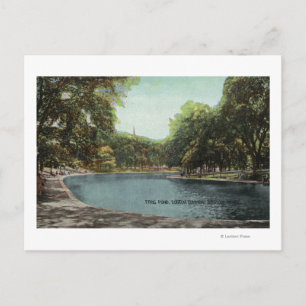 Postal Vista de Boston Common Frog Pond # 2