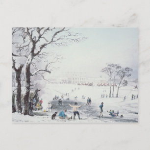Postal Vista de Buckingham House, James Park en invierno