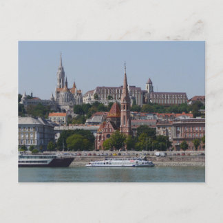 Postal Vista de Buda a través del río Danubio, Budapest