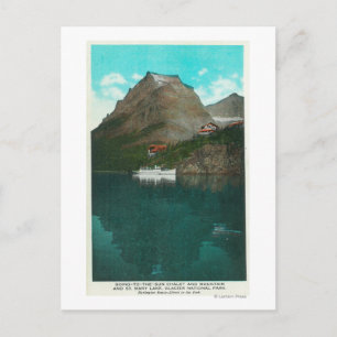 Postal Vista De Chalet De Going-To-The-Sun