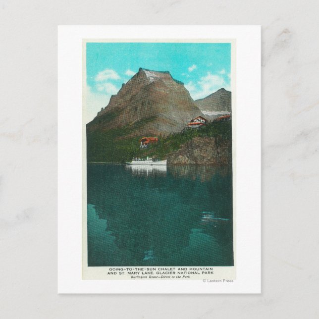 Postal Vista De Chalet De Going-To-The-Sun (Anverso)