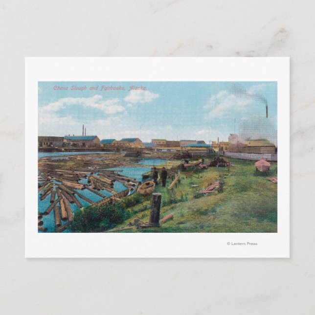 Postal Vista de Chena Slough desde la ciudad (Anverso)