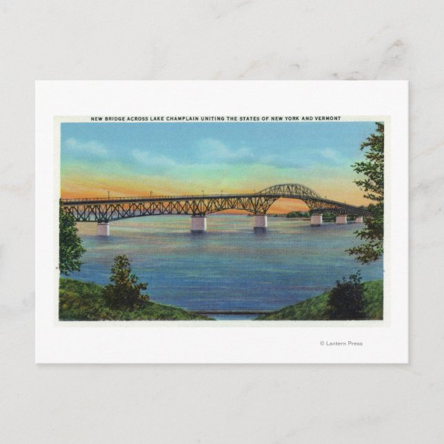 Postal Vista de cierre del nuevo puente (Anverso)