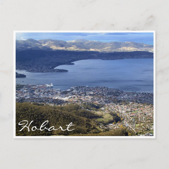 Postal vista de ciudad de hobart (Anverso)