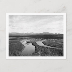 Postal Vista de ciudad de Iditarod, fotografía de Alaska