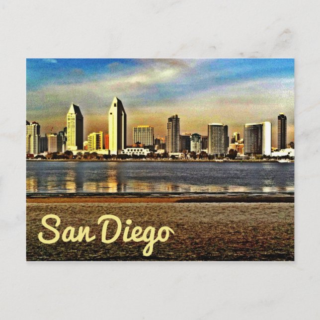 Postal Vista de ciudad de San Diego 1 (Anverso)