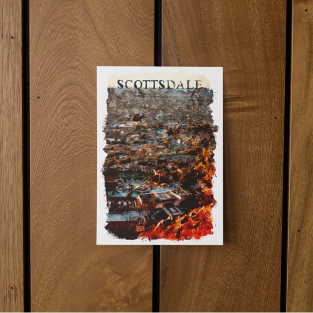 Postal Vista de ciudad de Scottsdale Arizona (scottsdale arizona postcard)