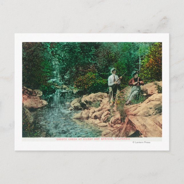 Postal Vista de Coyote Creek en Gilroy Hot Springs (Anverso)