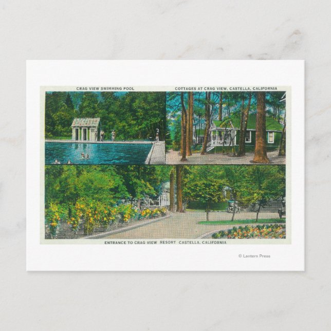 Postal Vista de Crag View ResortCastella, CA (Anverso)