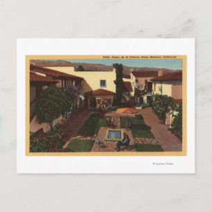 Postal Vista de De la Guerra Patio y tiendas