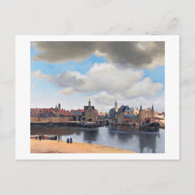 Postal Vista de Delft, Johannes Vermeer, 1659-1660 (Anverso)