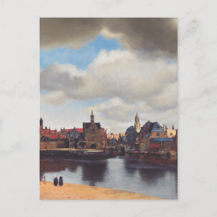 Postal Vista de Delft por Johannes Vermeer