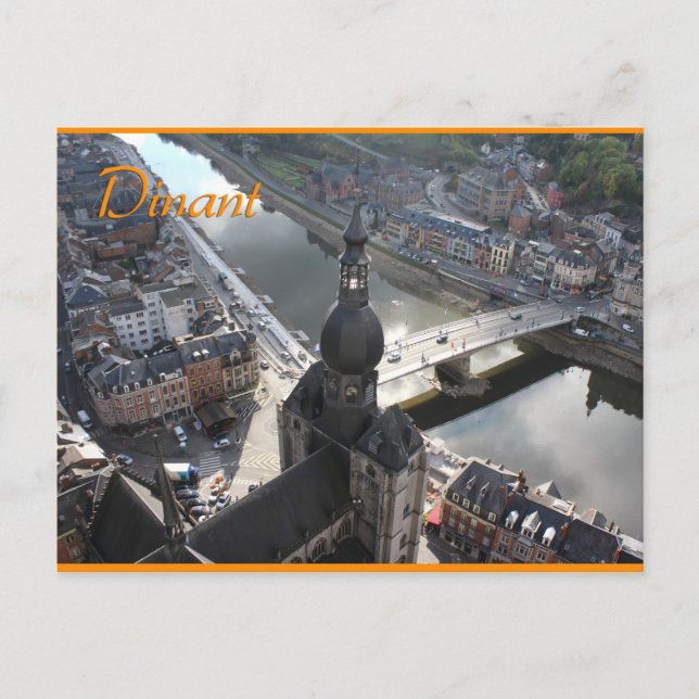 Postal Vista de Dinant y River Meuse, Bélgica (Anverso)