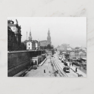 Postal Vista de Dresden desde la Bruehlsche Terrasse