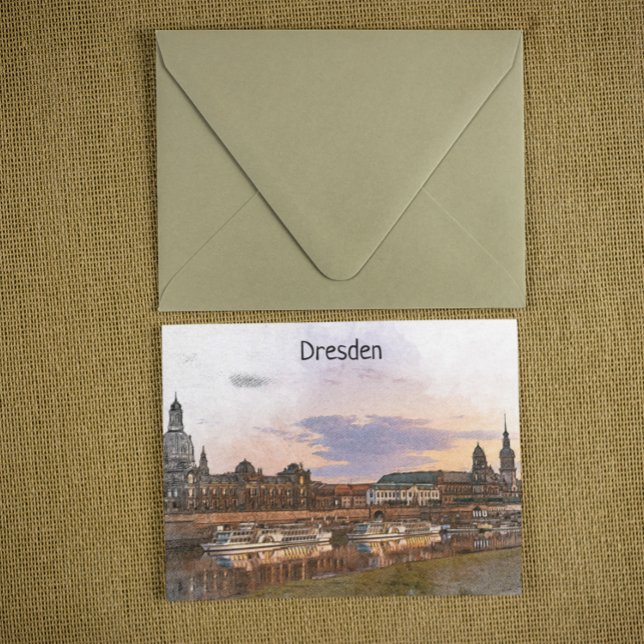 Postal Vista de Dresden Germany Elbe Panorama (Dresden Germany Postcard)