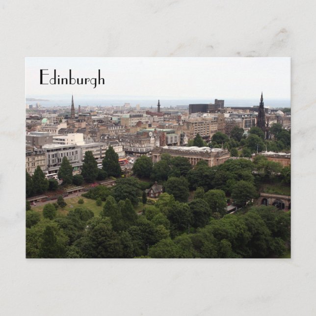 Postal vista de edinburgh (Anverso)
