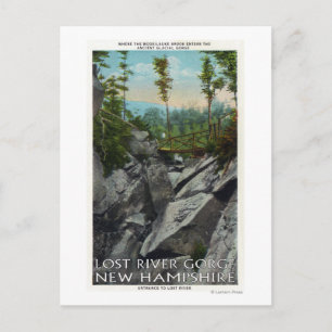 Postal Vista de entrada de una antigua garganta glacial