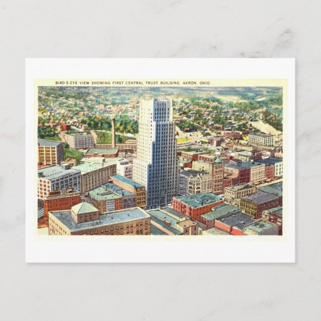 Postal Vista de época de Akron, Ohio, (Anverso)