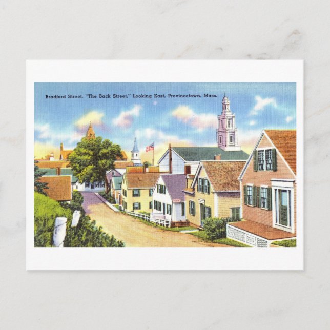Postal Vista de época de Provincetown, Massachusetts, (Anverso)