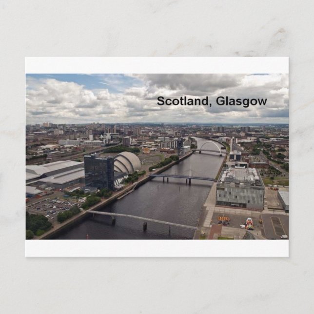 Postal Vista de Escocia desde la torre de glasgow (St.K.) (Anverso)