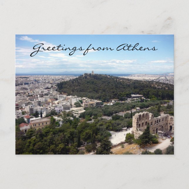 Postal vista de filopappos de athens (Anverso)