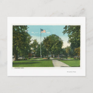 Postal Vista de Flagpole en el Parque de la Academia