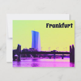 Postal Vista de Frankfurt & Pink Sky