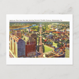 Postal Vista de Franklin Parkway en Filadelfia