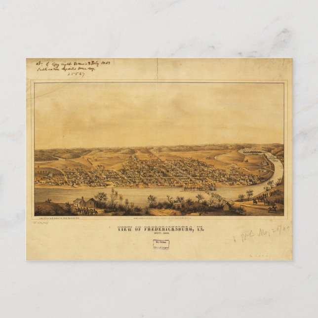 Postal Vista de Fredericksburg, Virginia (noviembre de 18 (Anverso)