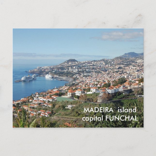 Postal Vista de Funchal, isla de Madeira (Anverso)