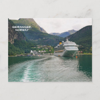 Postal Vista de Geiranger, Geirangerfjord, Noruega