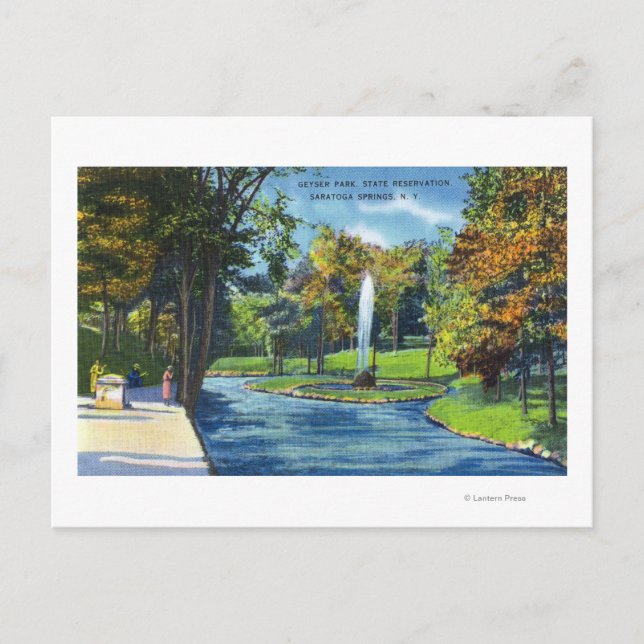 Postal Vista de Geyser Park (Anverso)