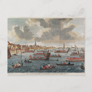 Postal Vista de Gravesend con tropas