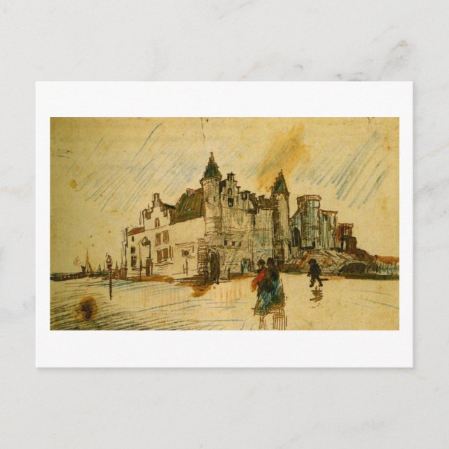 Postal Vista de Het Steen (F1351) Van Gogh Bella Artes (Anverso)