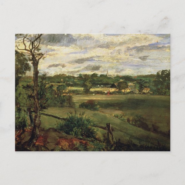 Postal Vista de Highgate desde Hampstead Heath, c.1834 (Anverso)
