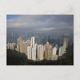 Postal Vista de Hong Kong desde el pico